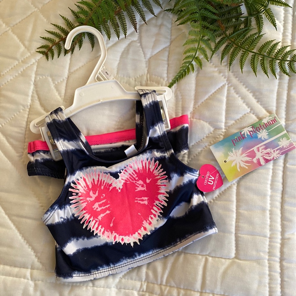 NWT Girl’s Pink Platinum Swim Set
